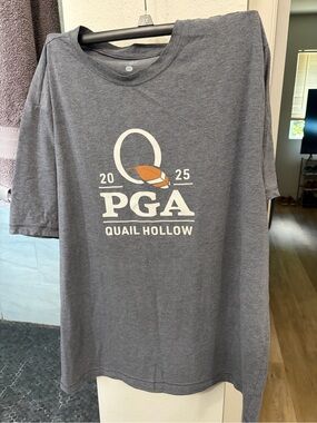 1764 Gray PGA Quail Hollow 2025 Short Sleeve Tee